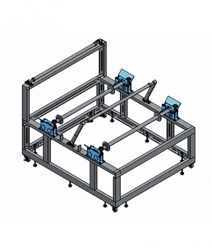 Double Shaft Roller Conveying Frame with Detector