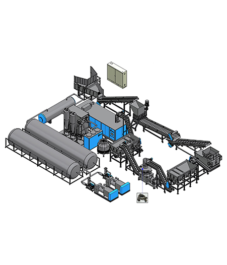 Pyrolysis vaporization transfer into green energy & Carbon management and transfer into carbon assets